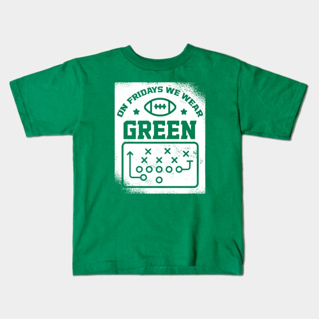 On Fridays We Wear Green // Vintage School Spirit // Go Green Kids T-Shirt by SLAG_Creative